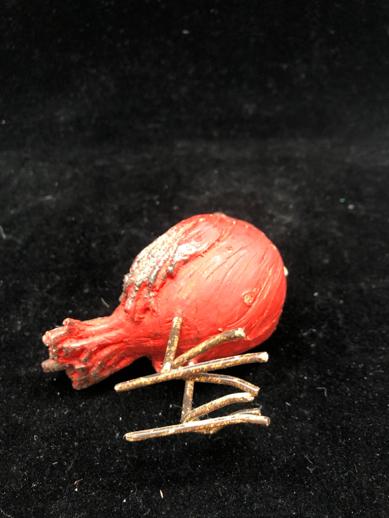 CARDINAL GLITTER FIGURINE.