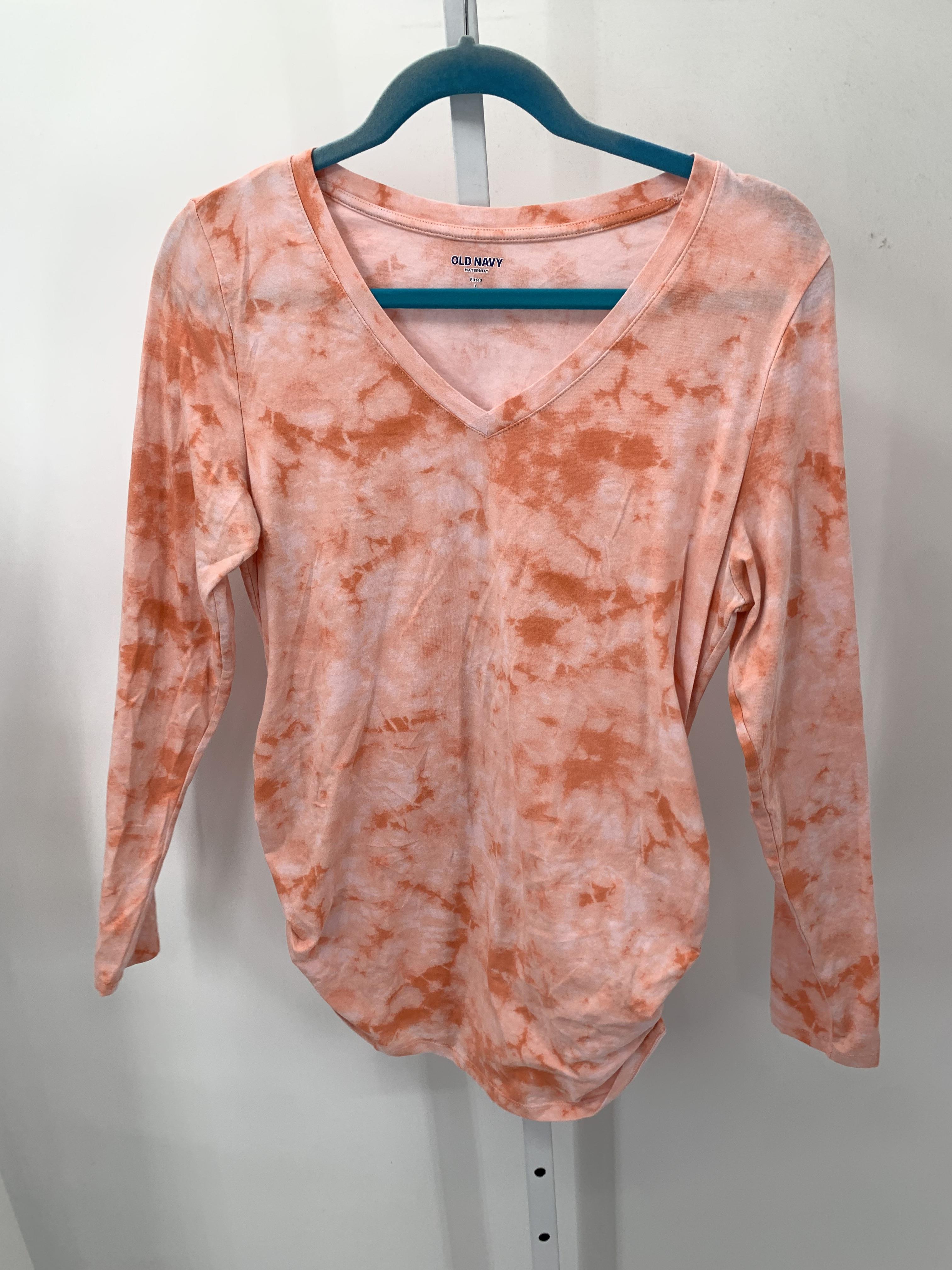 Old Navy Pink Size Large Maternity Long Sleeve Shirt