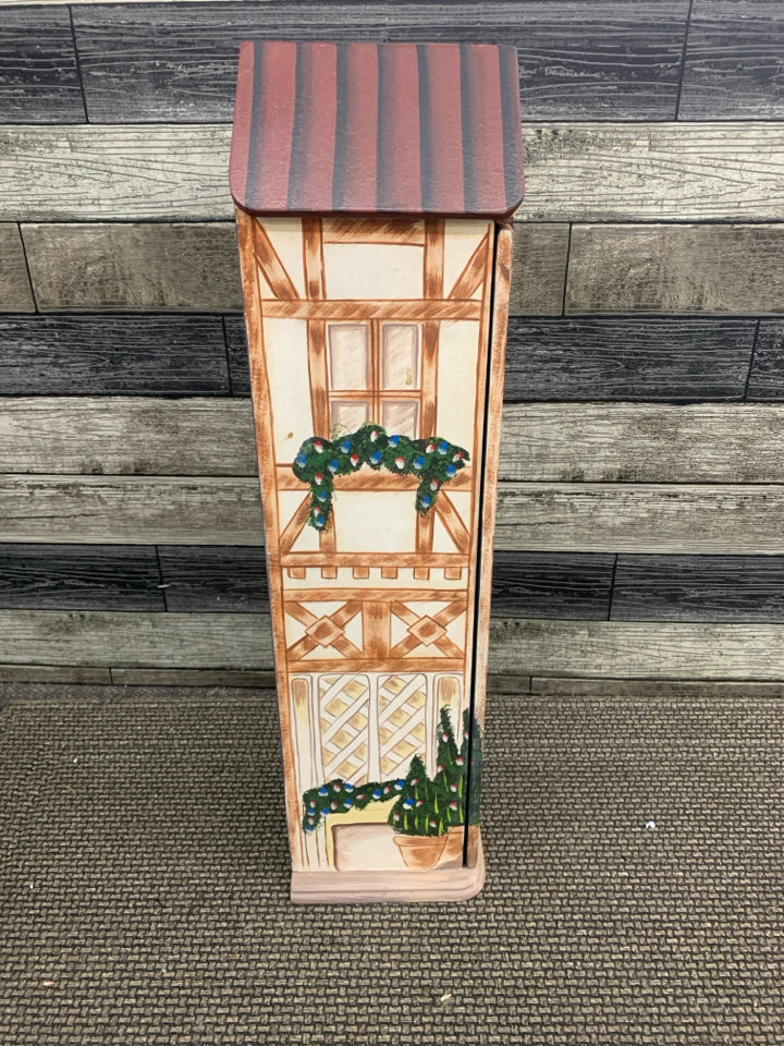 "MUSIC" PAINTED STORAGE HOUSE.