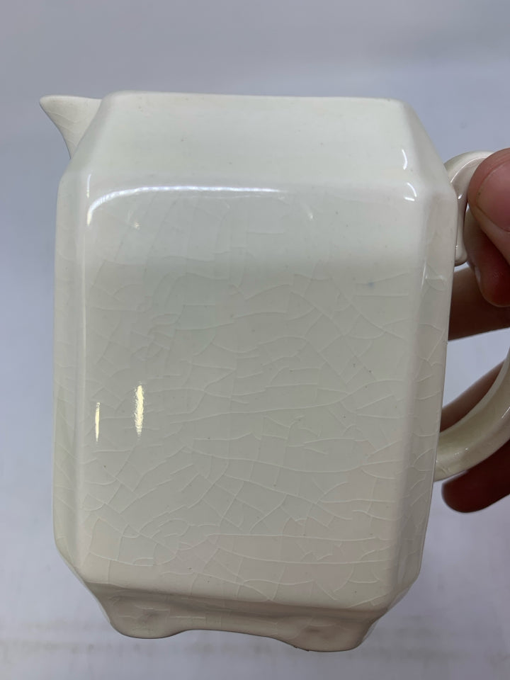 VTG IRONSTONE IVORY CREAMER W/ CRAZING.