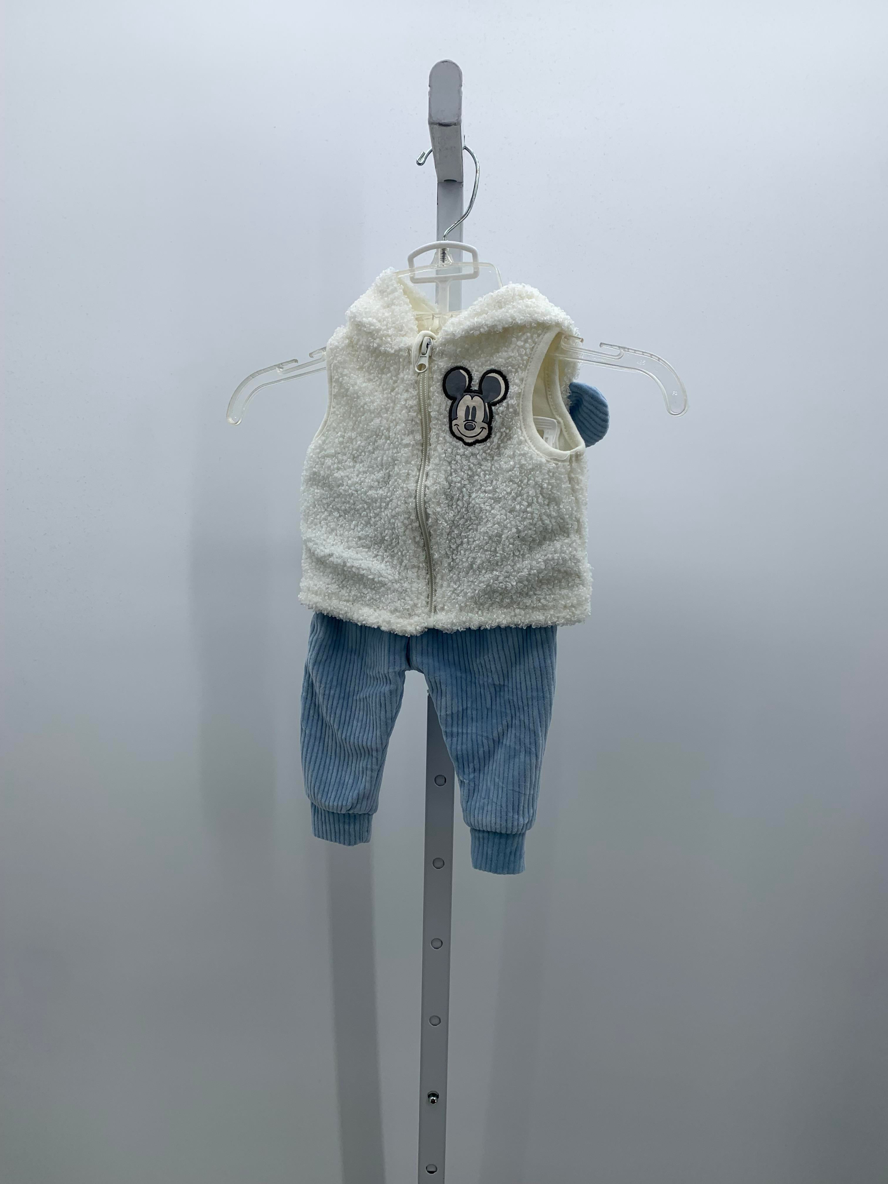 SHERPA MICKEY MOUSE VEST BLUE FLEECE PANTS