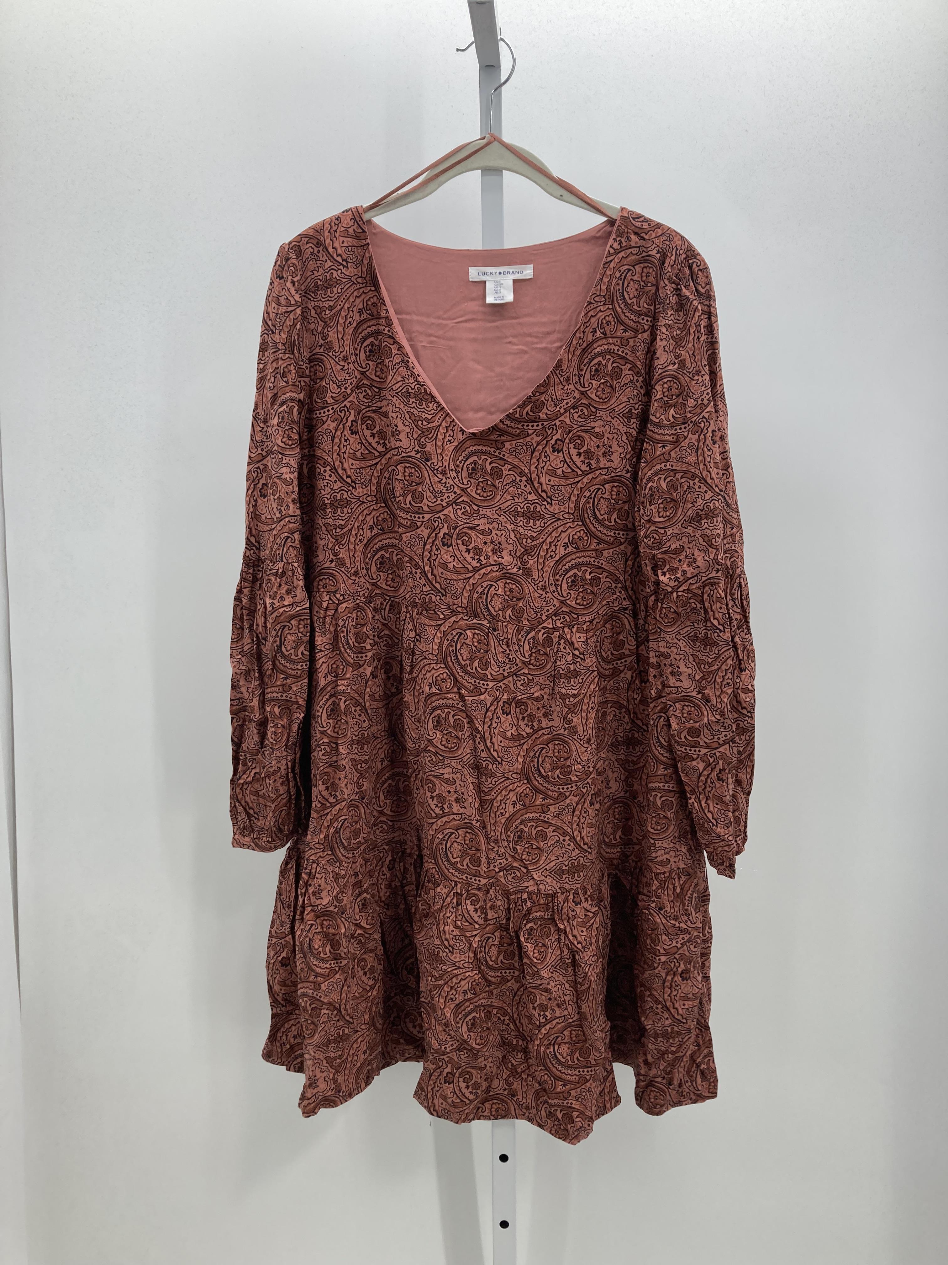 Lucky Brand Size Small Misses Long Sleeve Dress