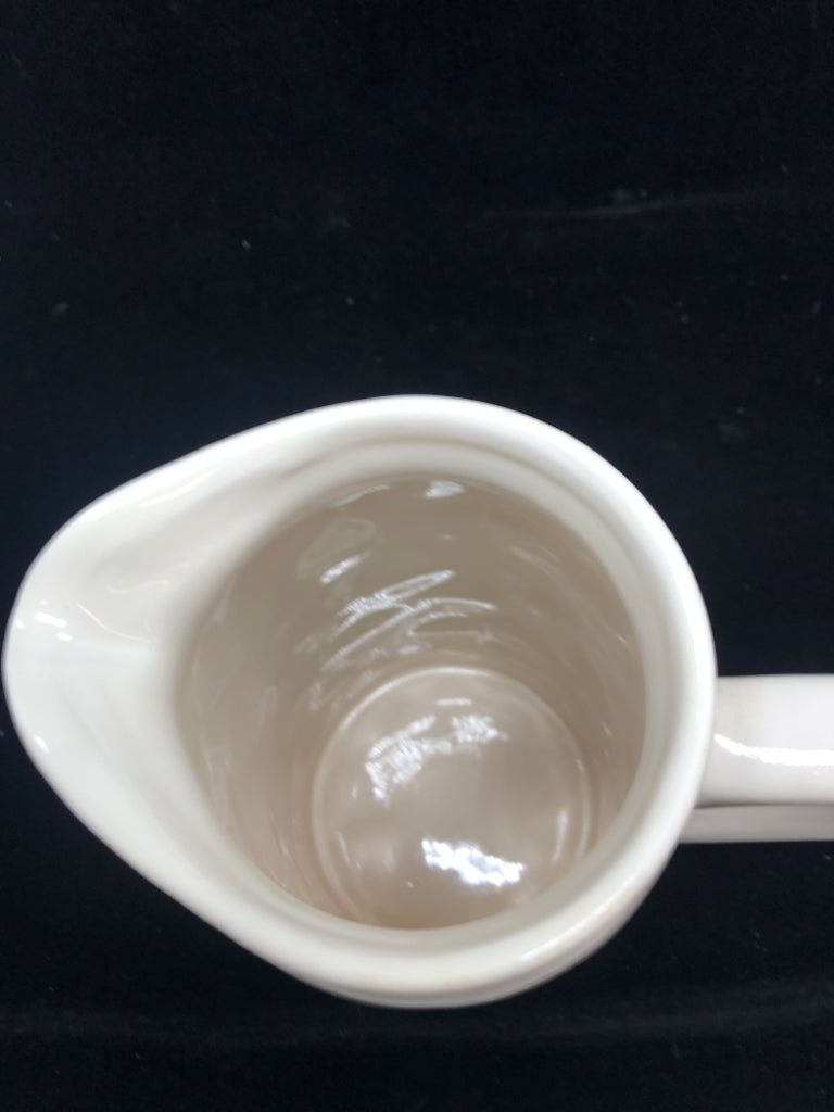 POUR CERAMIC WHITE PITCHER.