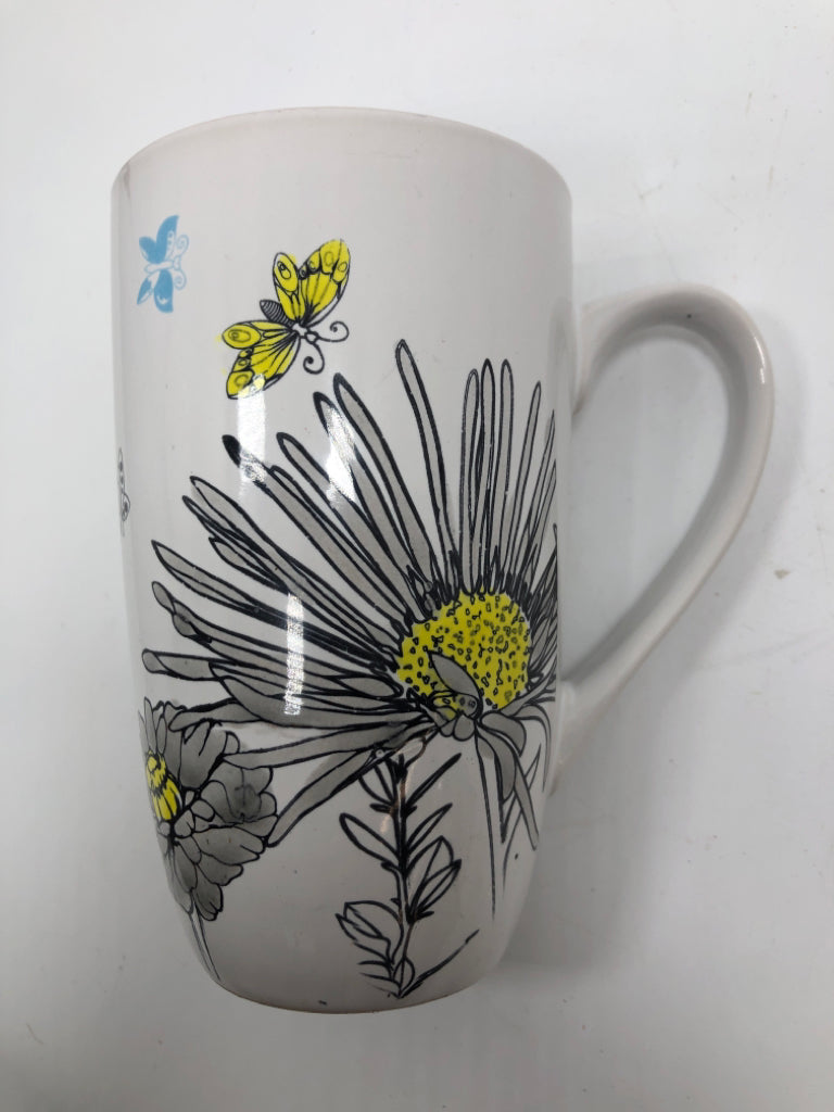 YELLOW BUTTERFLY MUG.