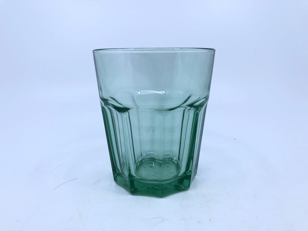 4 IKEA JUICE GREEN GLASSES.