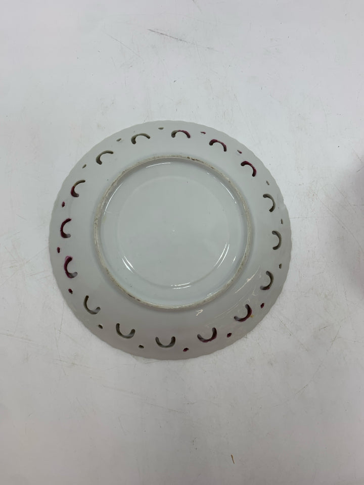 VTG PINK/WHITE TEACUP & SAUCER.