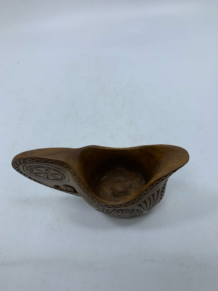 WOOD CARVED VERY DETAILED CREAMER.