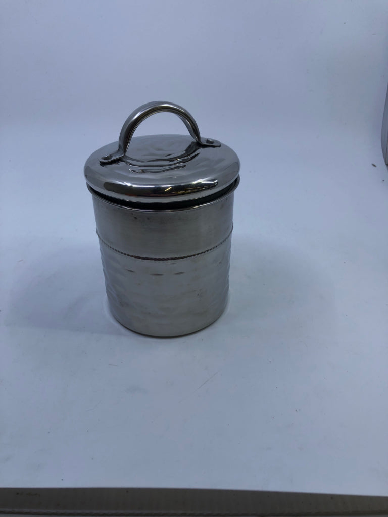 METAL DIMPLED CANISTER.