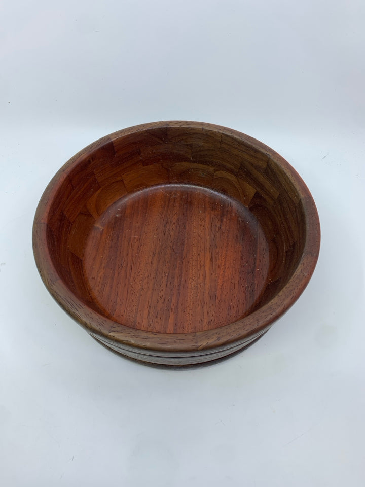 LARGE CHERRY WOOD BOWL- ARTIST SIGNED.