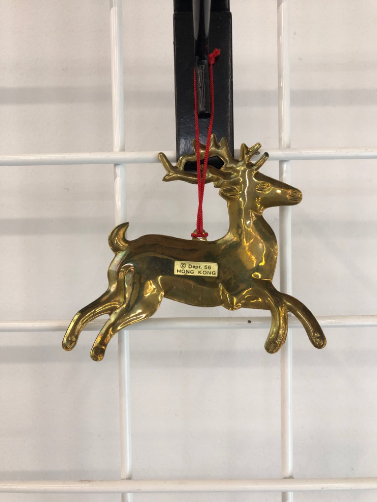 BRONZE REINDEER ORNAMENT.