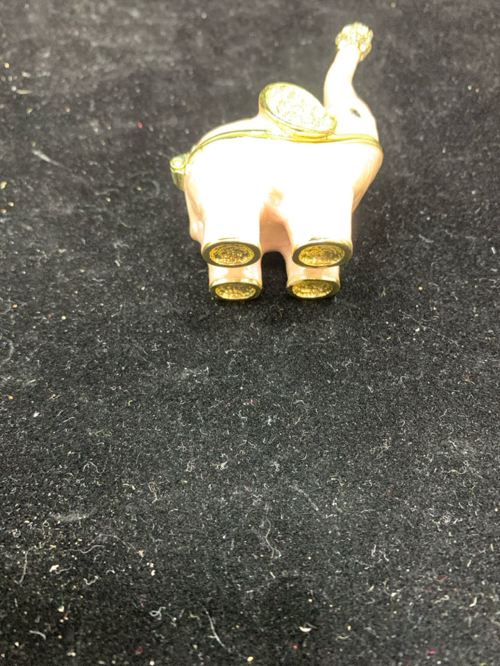JEWELED ELEPHANT TRINKET BOX.