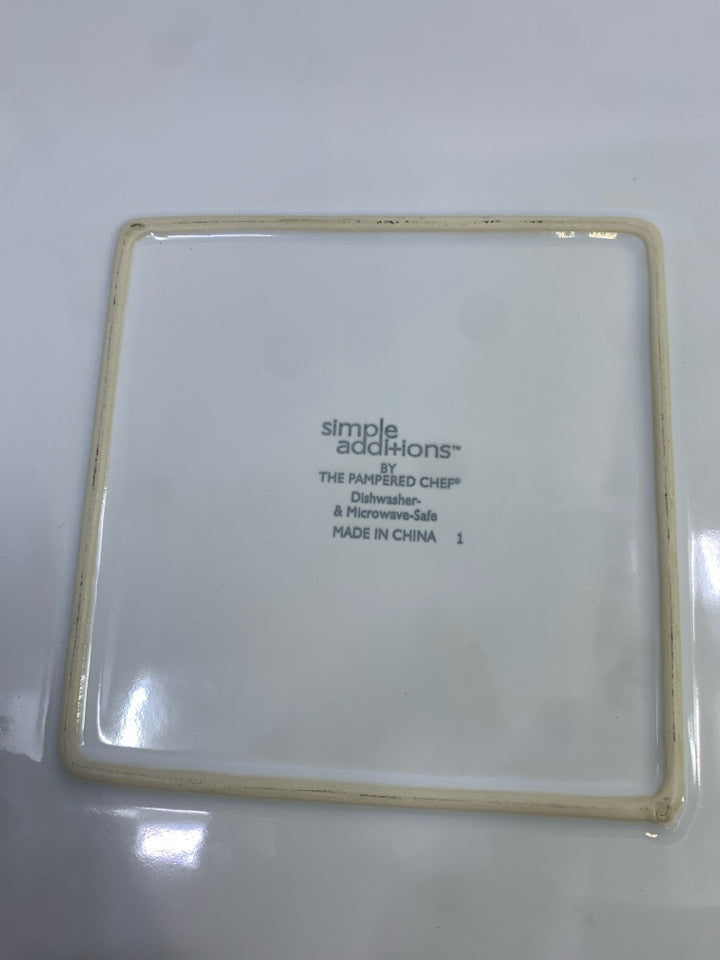 WHITE SQUARE PLATTER SIMPLE ADDITIONS PAMPERED CHEF.