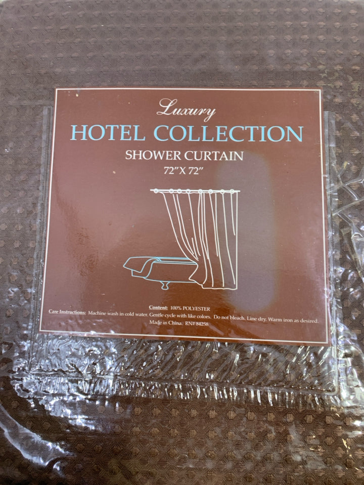 NIP BROWN SHOWER CURTAIN HOTEL COLLECTION.