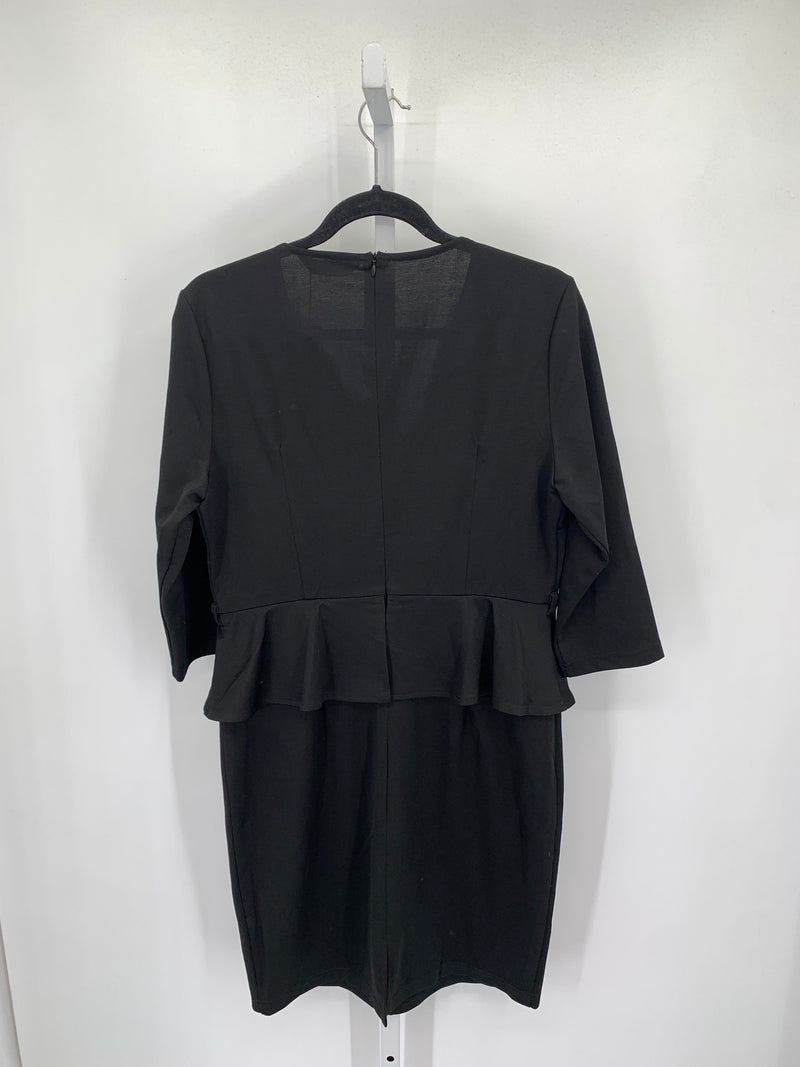 Allegra K Size Large Misses 3/4 Sleeve Dress