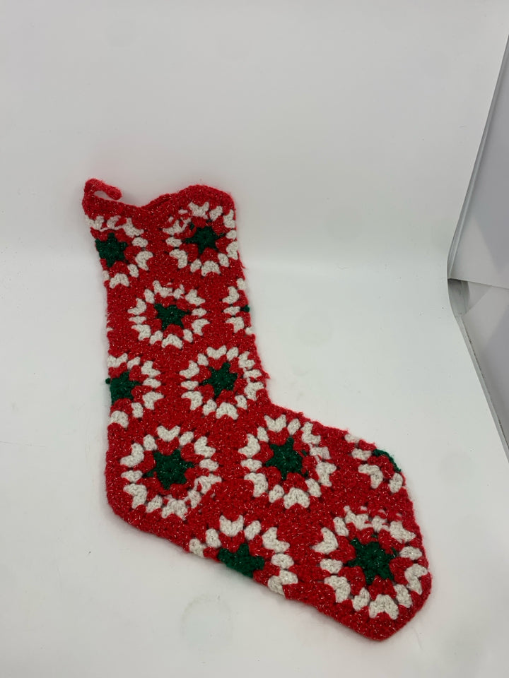 HANDMADE KNIT STOCKING.