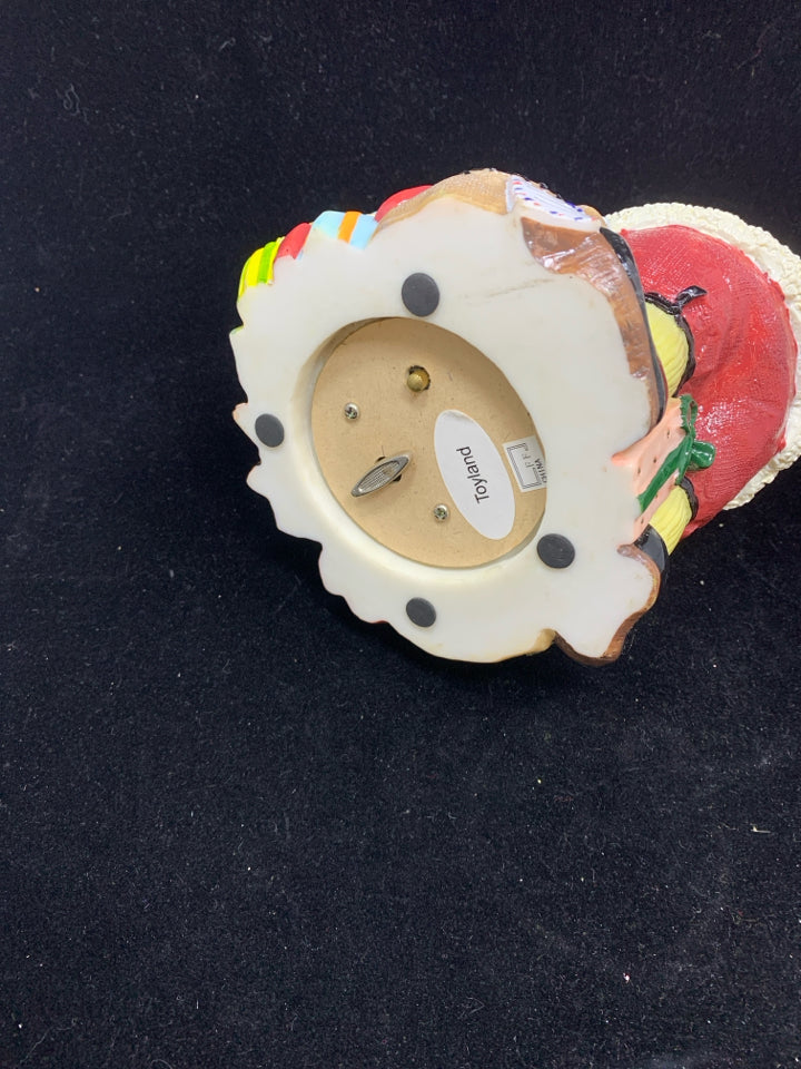 MUSICAL SANTA TOYLAND FIGURINE.