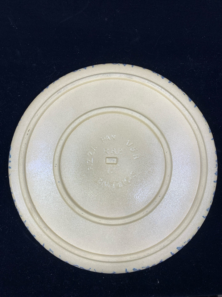 BLUE SPONGE SERVING PLATE.