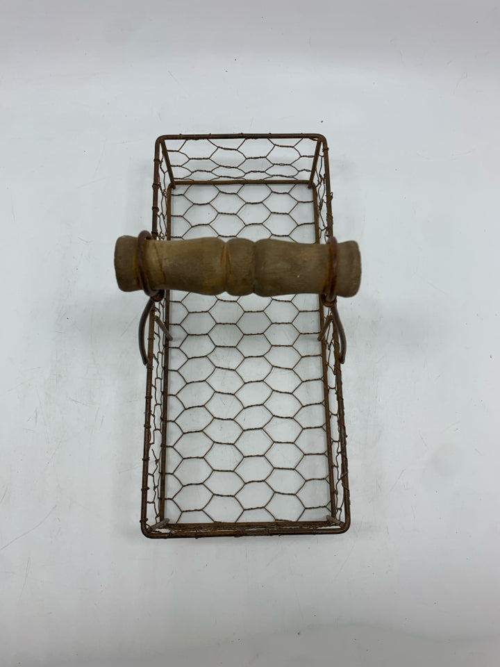 RUSTIC WIRE BASKET.