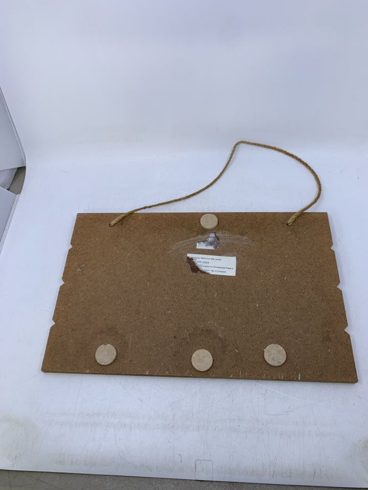 LIFE IS BEAUTIFUL W/ BIKE WALL HANGING.