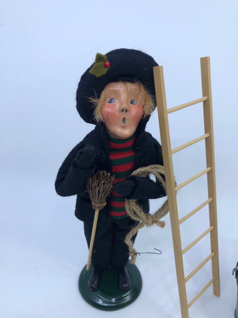 BYERS' CHOICE CHIMNEY SWEEP- 3PC SET