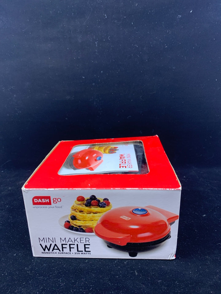 NIB MINI WAFFLE MAKER.