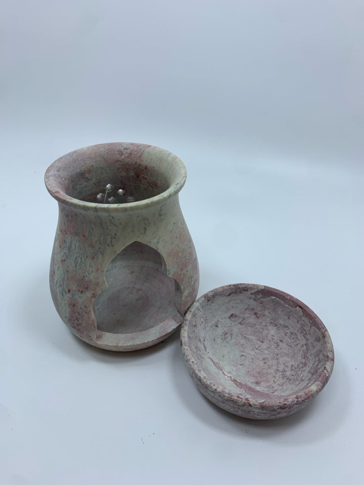NWT 2PC SOAPSTONE OIL BURNER.