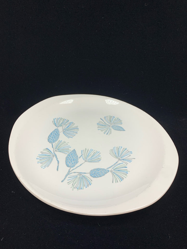 VTG BLUE SPRUCE CERAMIC SERVING PLATTER.
