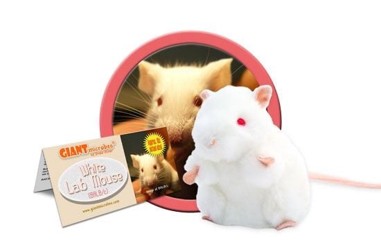 GIANT Microbes White Lab Mouse