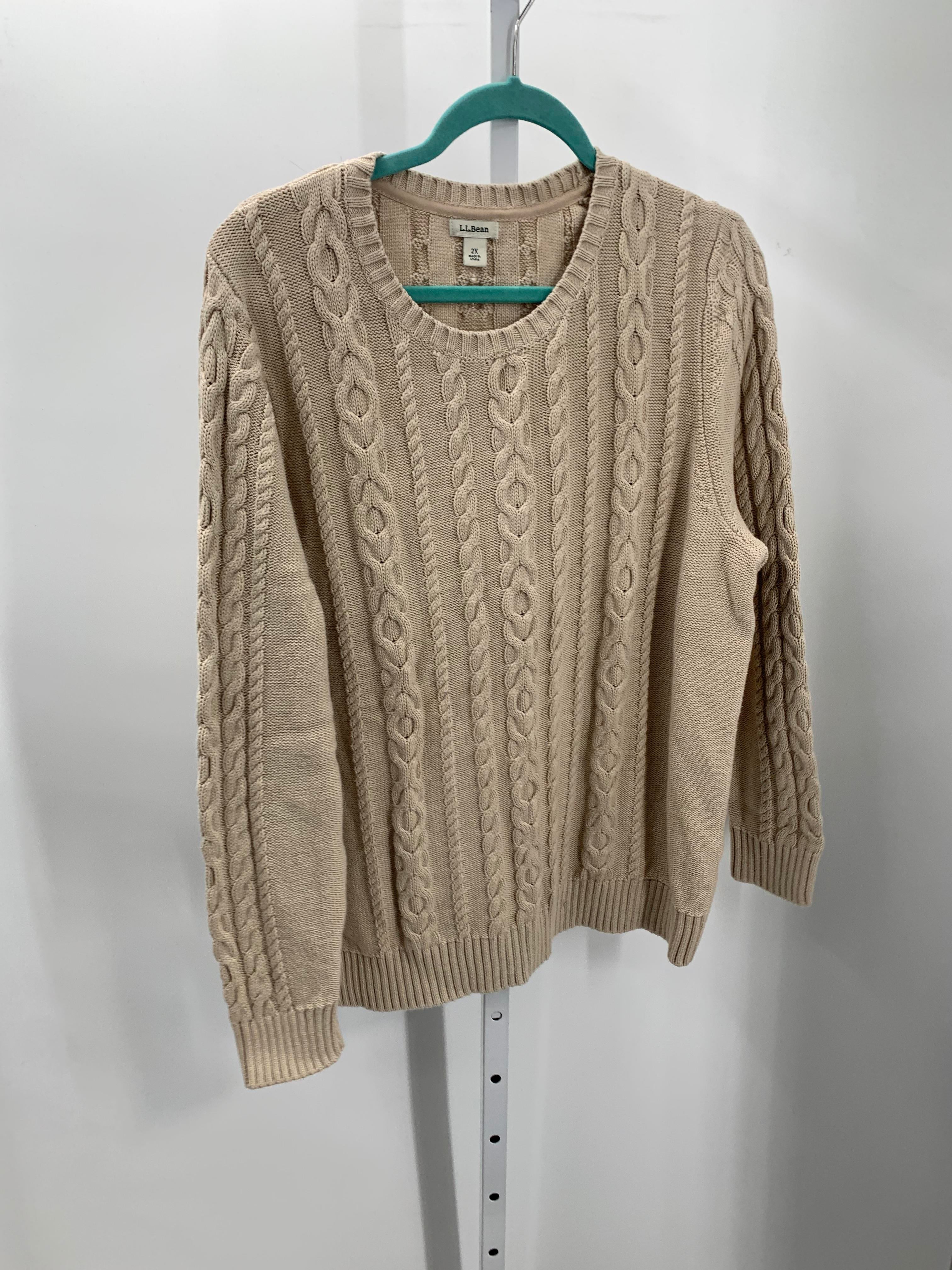 LL Bean Size 2X Womens Long Slv Sweater