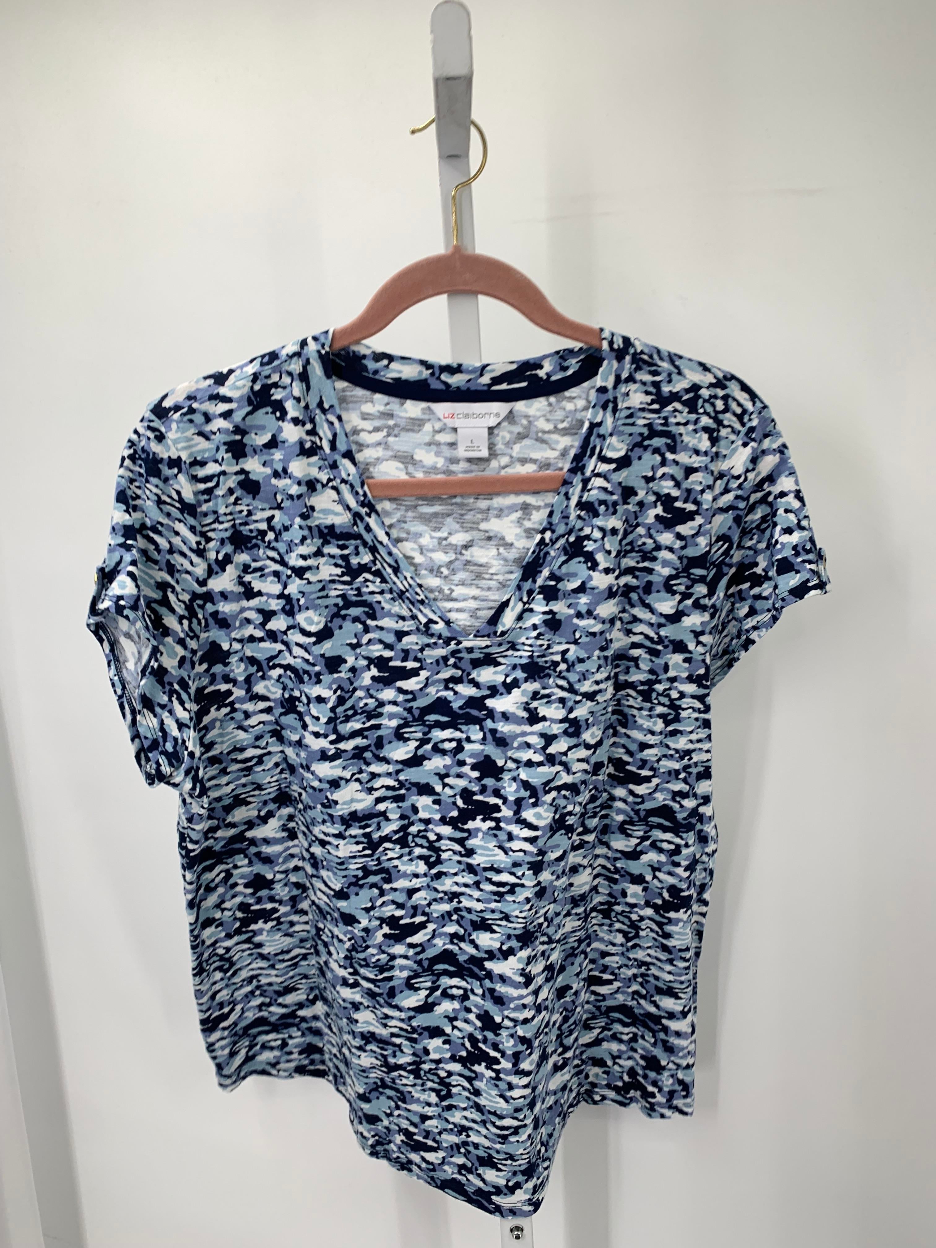 Liz Claiborne Size Large Misses Short Sleeve Shirt