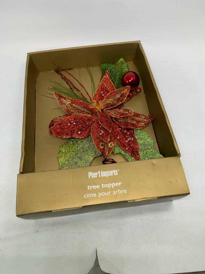 NIP PIER 1 POINSETTIA TREE TOPPER.