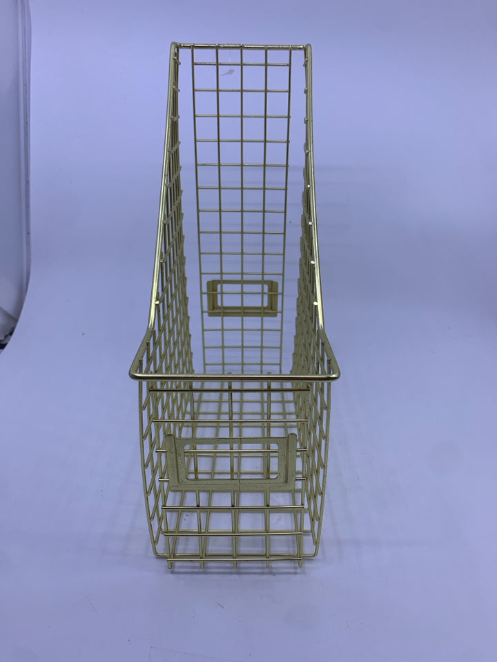 GOLD METAL MESH FILE ORGANIZER.