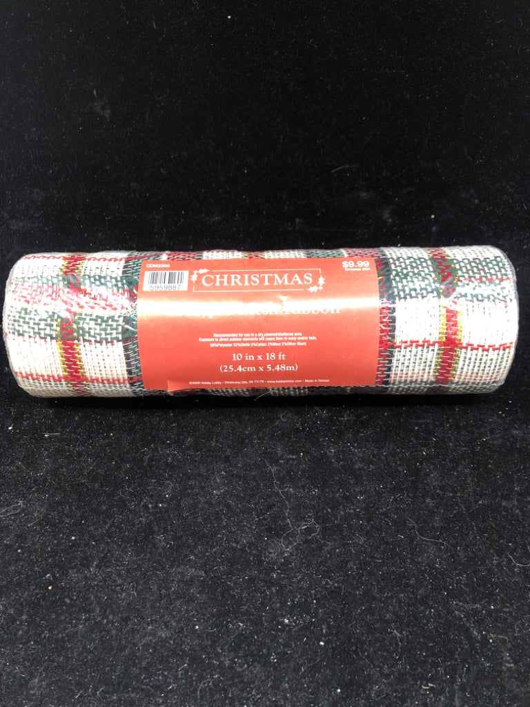 NIP PLAID MESH RIBBON.