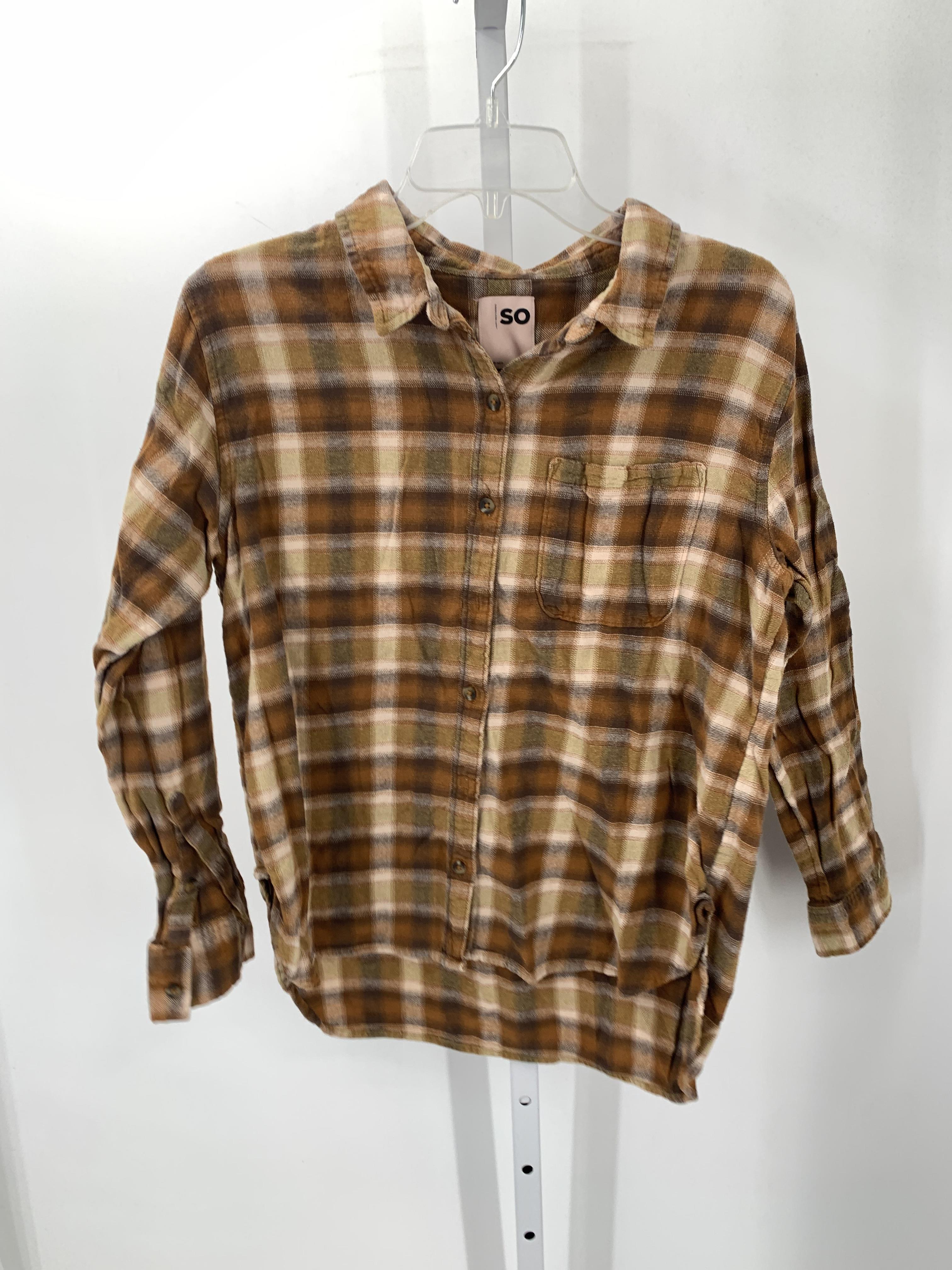 SO Size Medium Juniors Long Sleeve Shirt