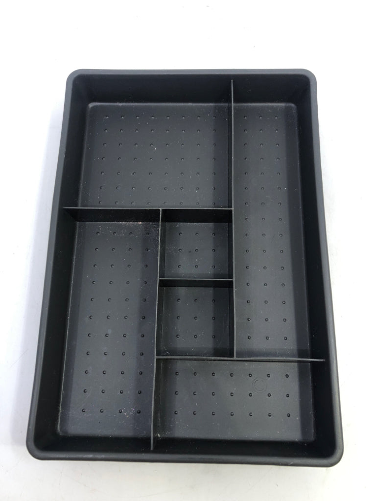 BLACK SILICONE DRAWER ORGANIZER.