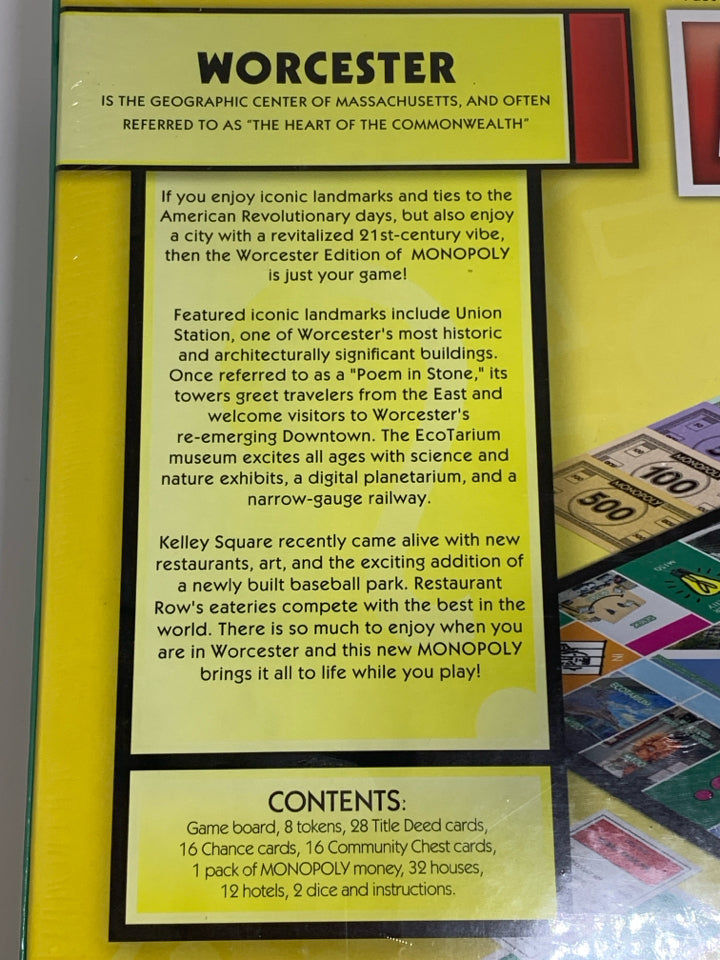 NIB WORCESTER MONOPOLY.