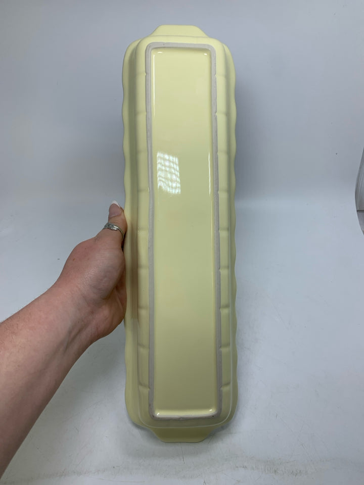 LONG RECTANGLE CERAMIC LOAF PAN.