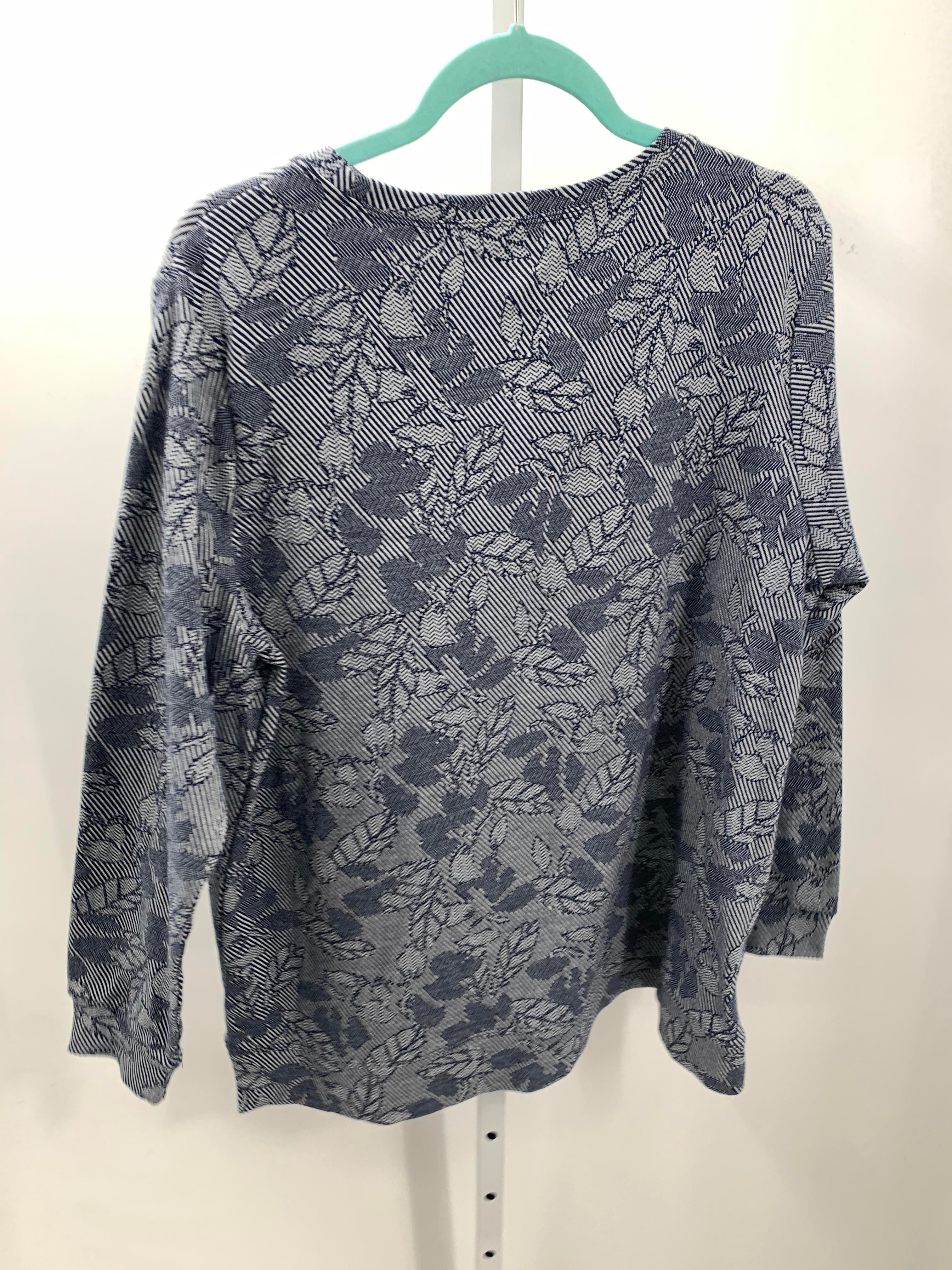 Lands End Size Extra Large Misses Long Sleeve Shirt