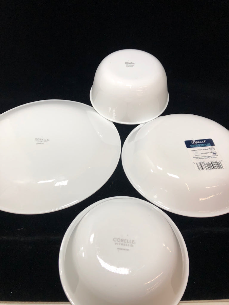 16PC CORELLE WHITE DINING SET SERVICE FOR 4.