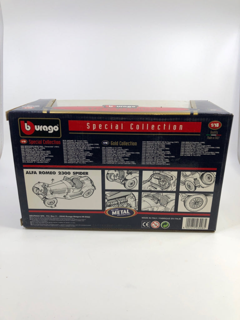 NIB ALFA ROMEO 2300 SPIDER YELLOW CAR.