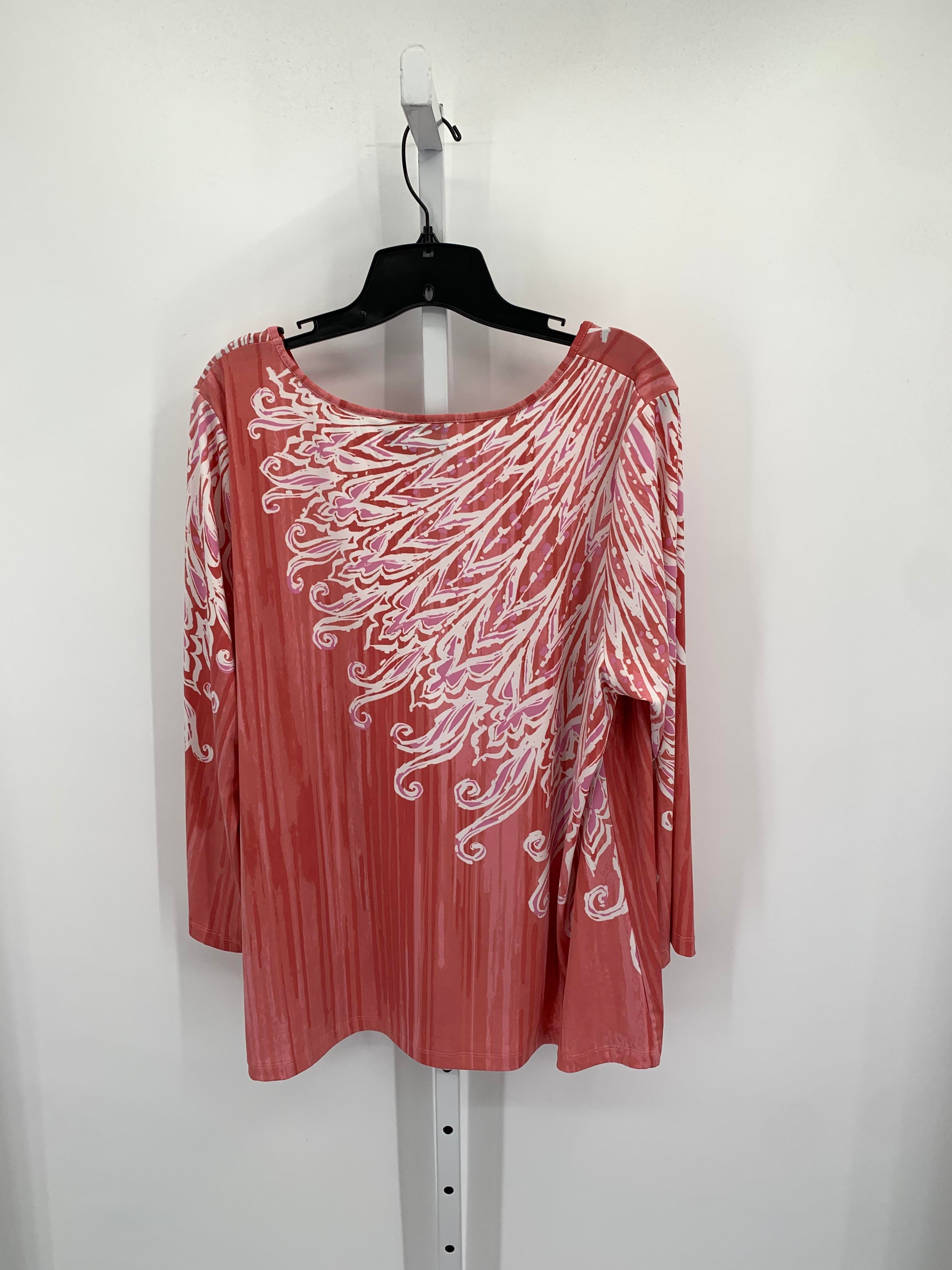 Bob Mackie Size 1X Womens 3/4 Sleeve Shirt