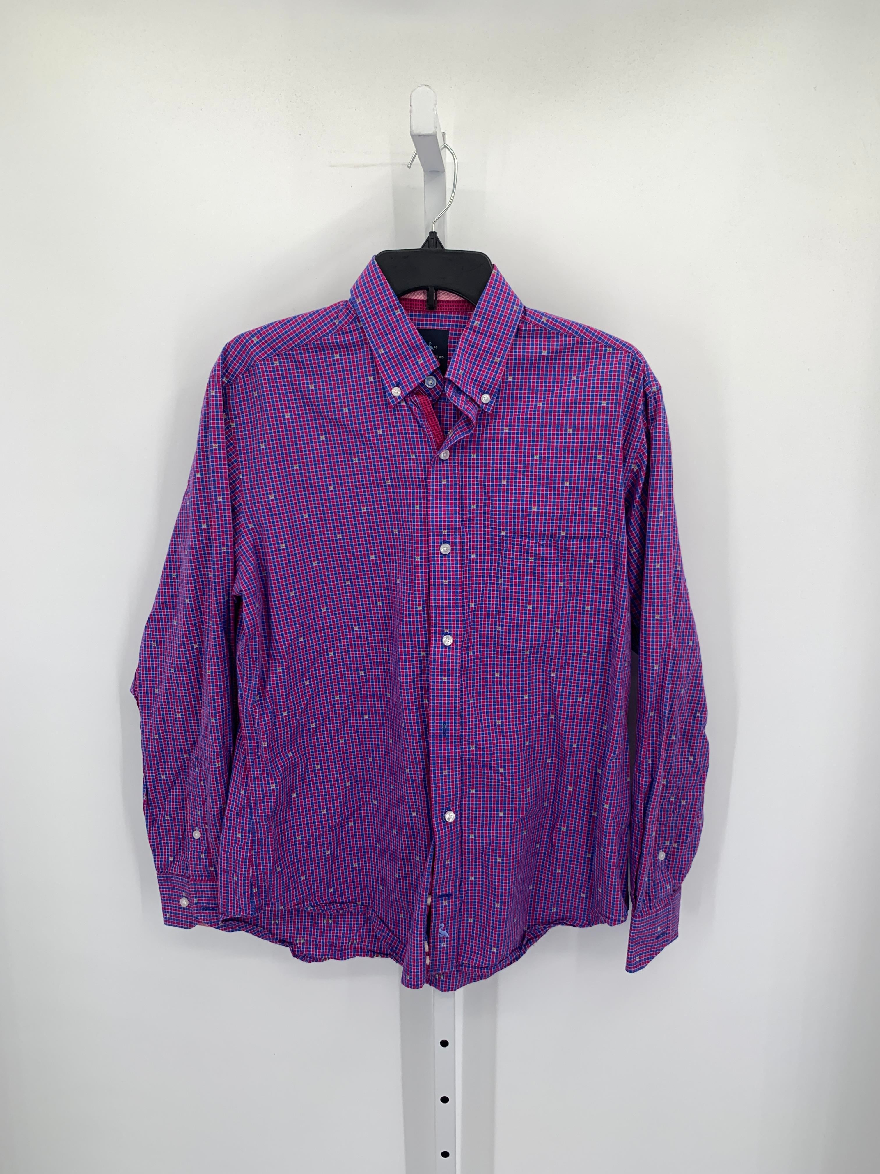 PURPLE CHECKERED BUTTON DOWN.