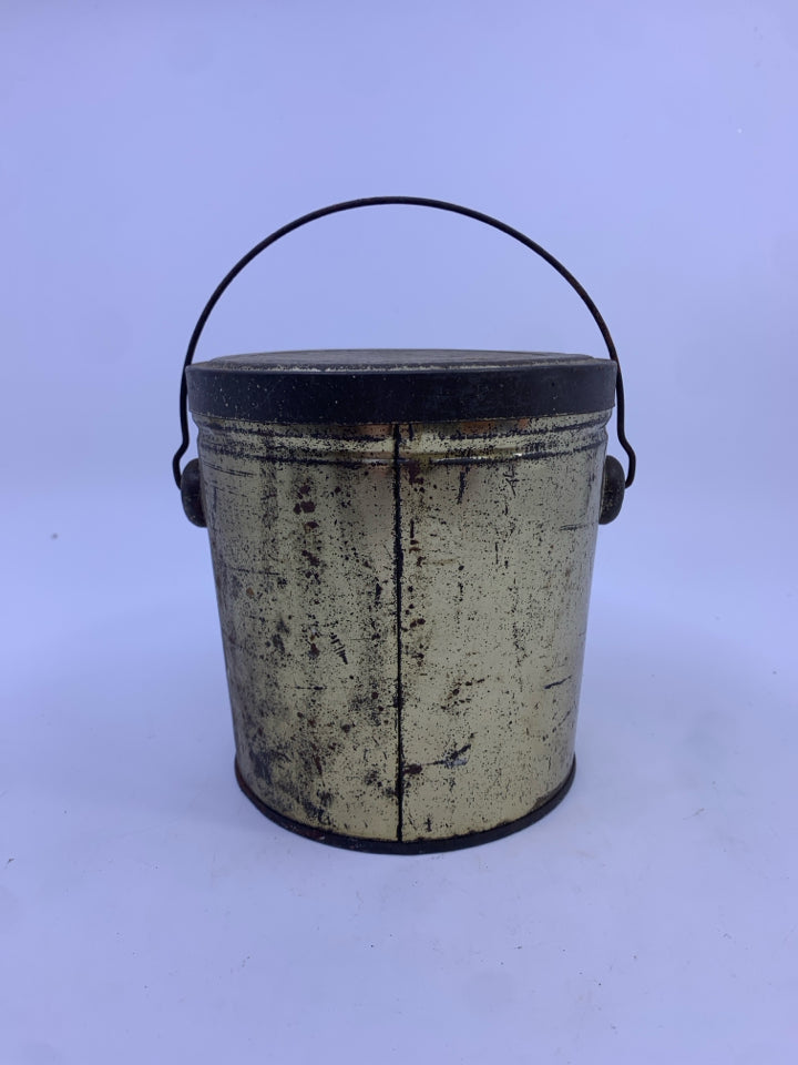 VTG METAL LARD TIN.