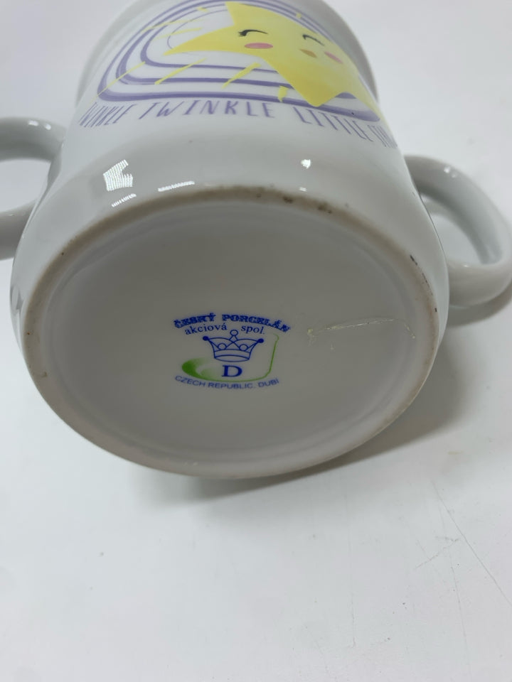 VTG TWINKLE TWINKLE LITTLE STAR DUAL-HANDLED MUG.