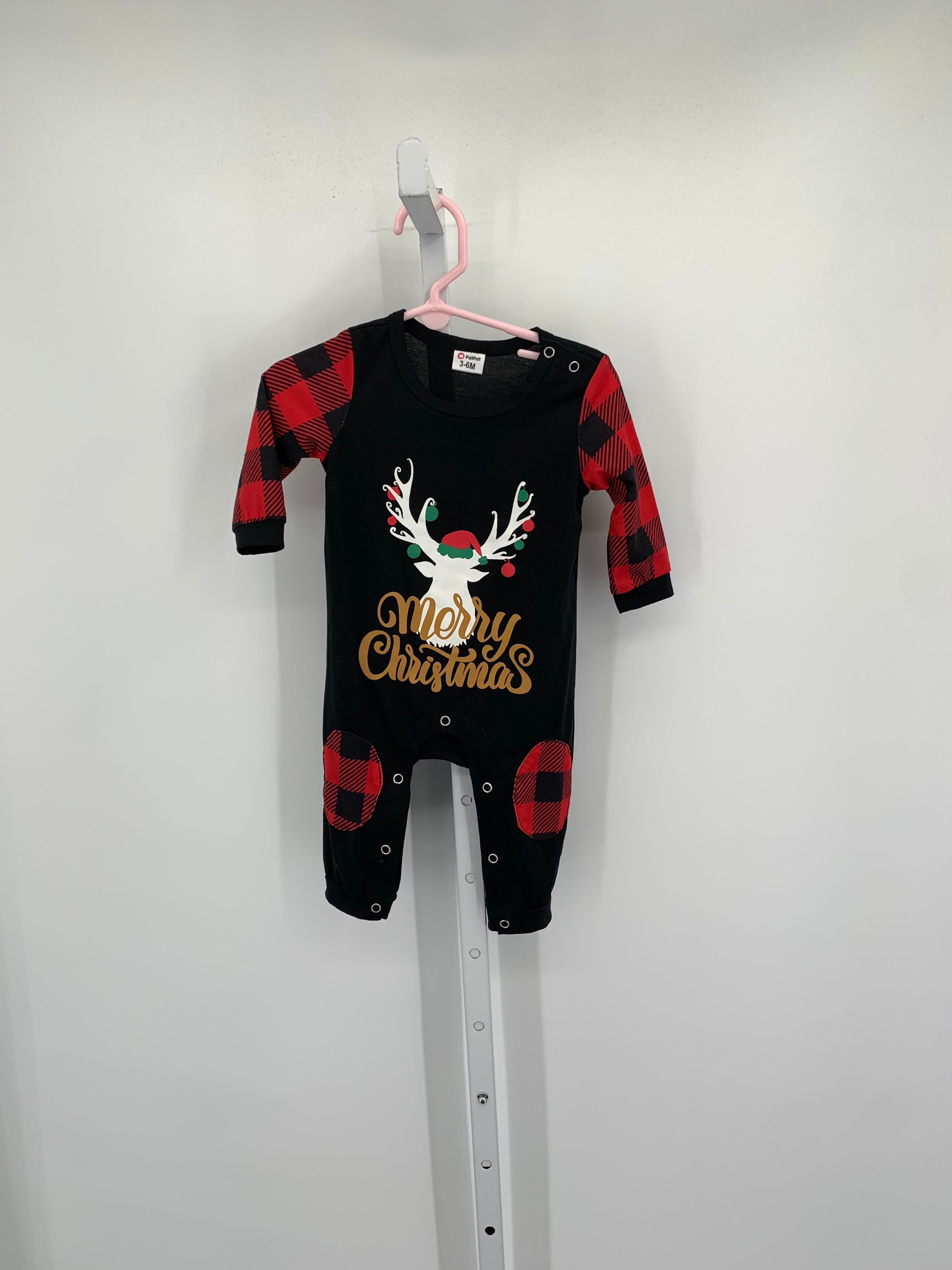 LONG SLV ROMPER MERRY CHRISTMAS.