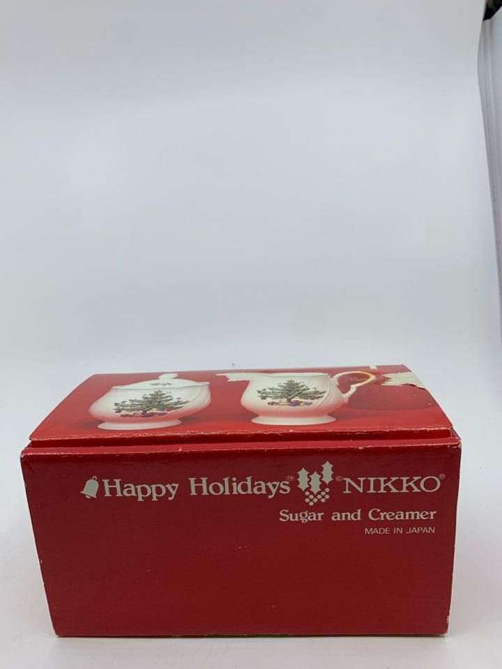 NIKKO HAPPY HOLIDAY SUGAR AND CREAMER.