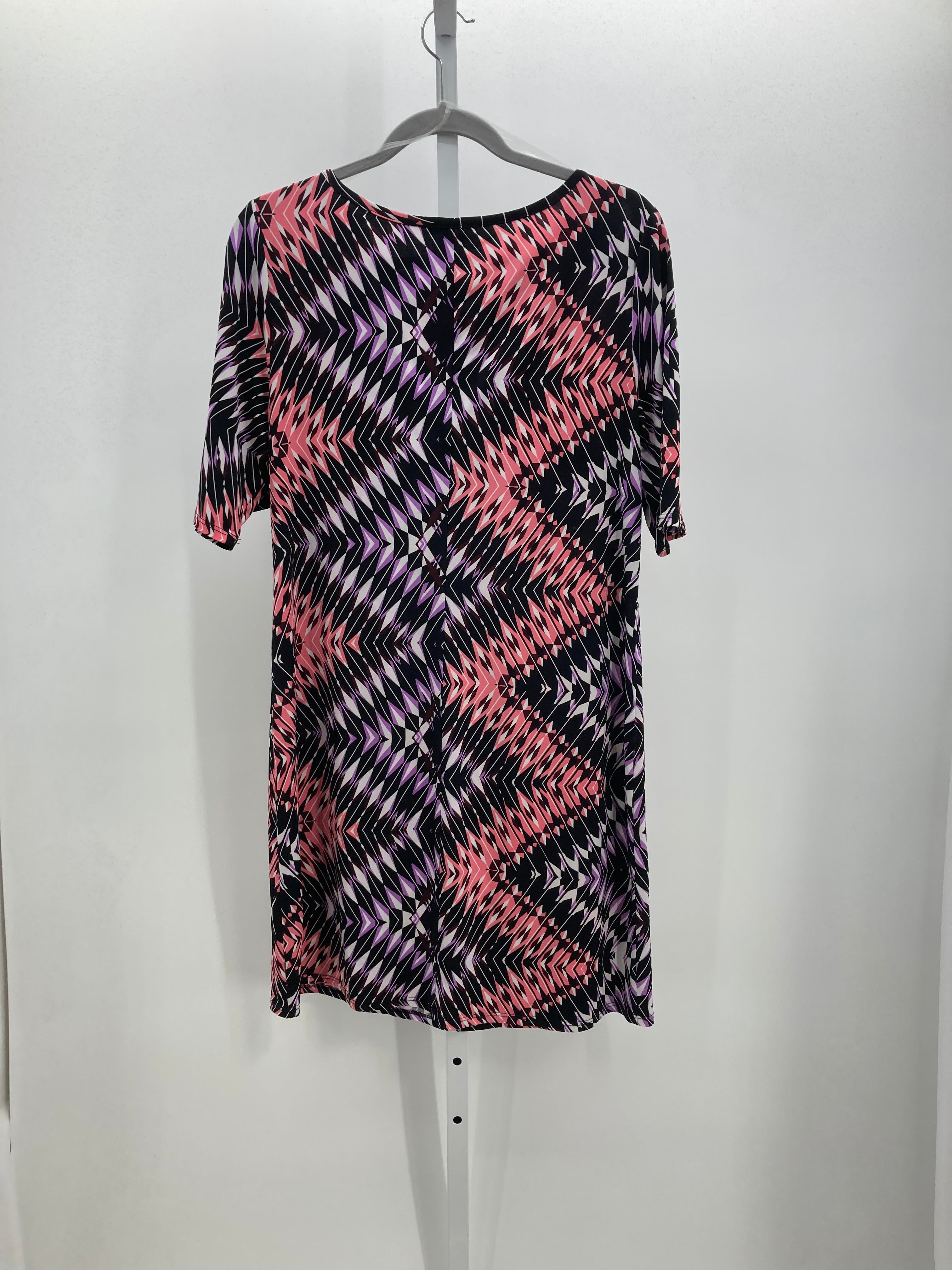 MSK Size Large Misses Short Sleeve Dress