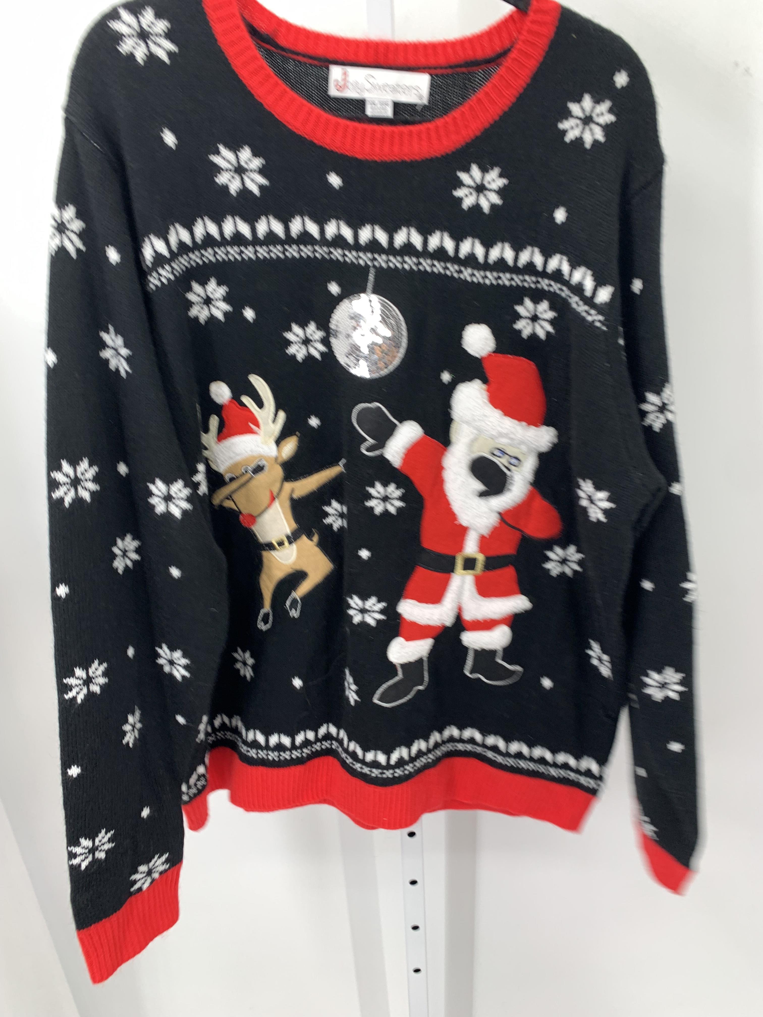 LONG SLV SWEATER SATAN AND REINDEER.
