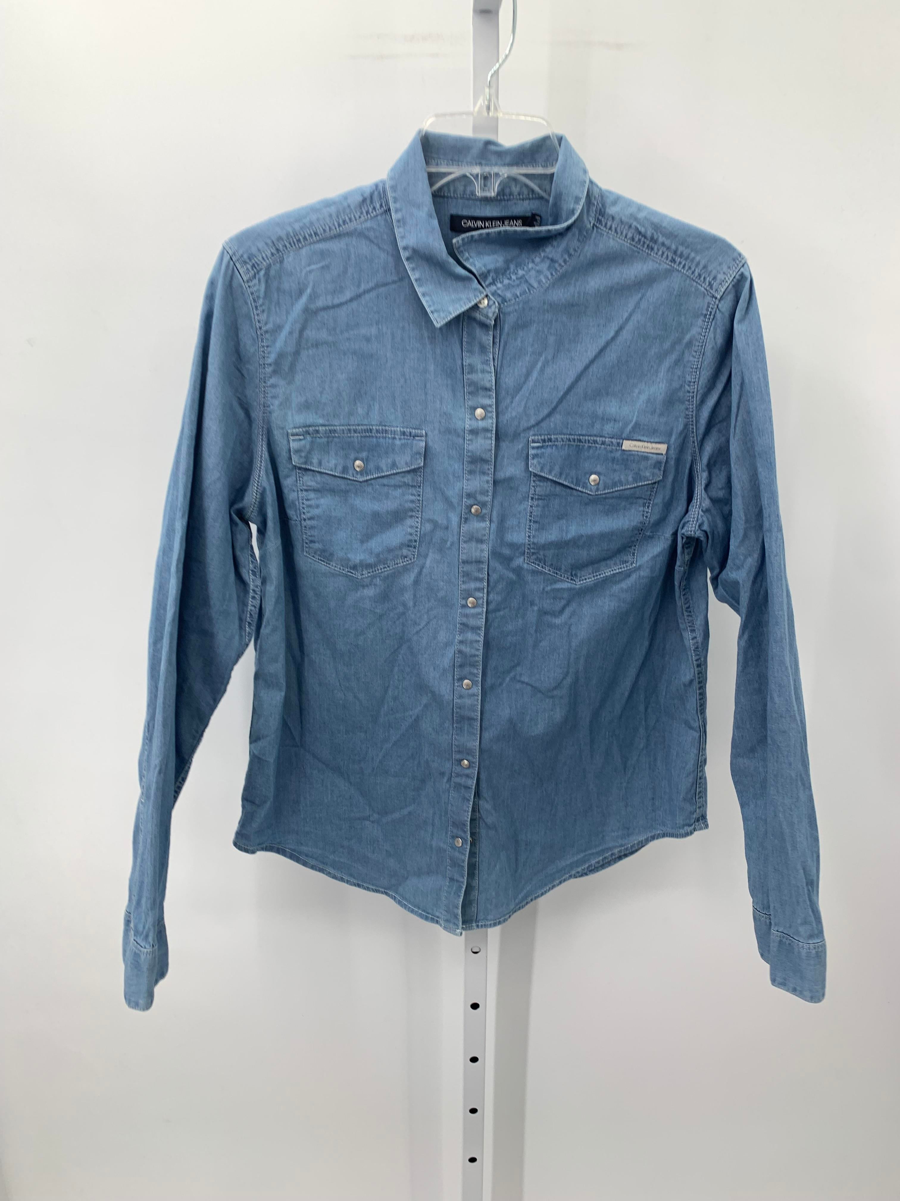 Calvin Klein Size Large Misses Long Sleeve Shirt