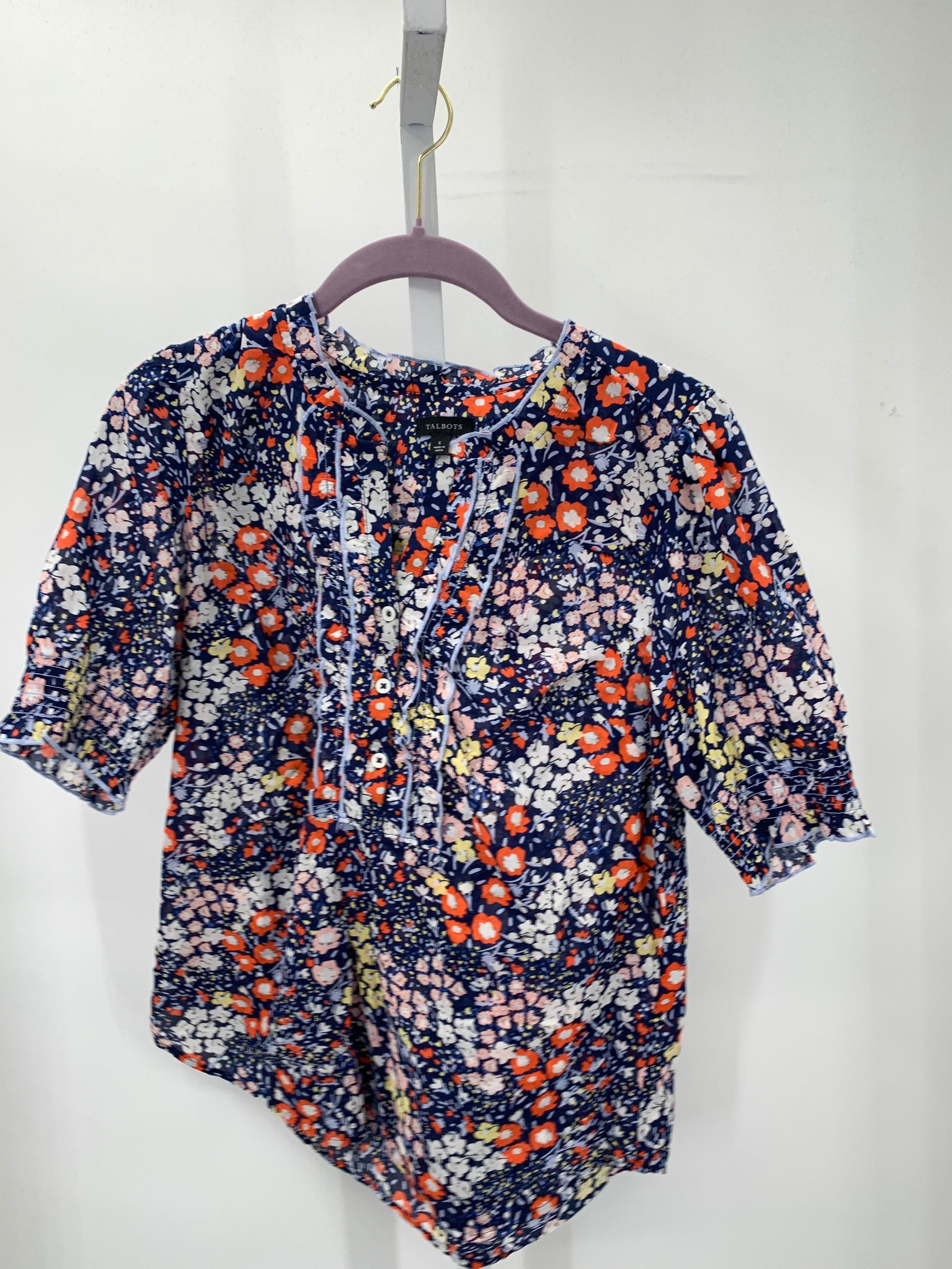 Talbots Size Small Misses Short Sleeve Shirt
